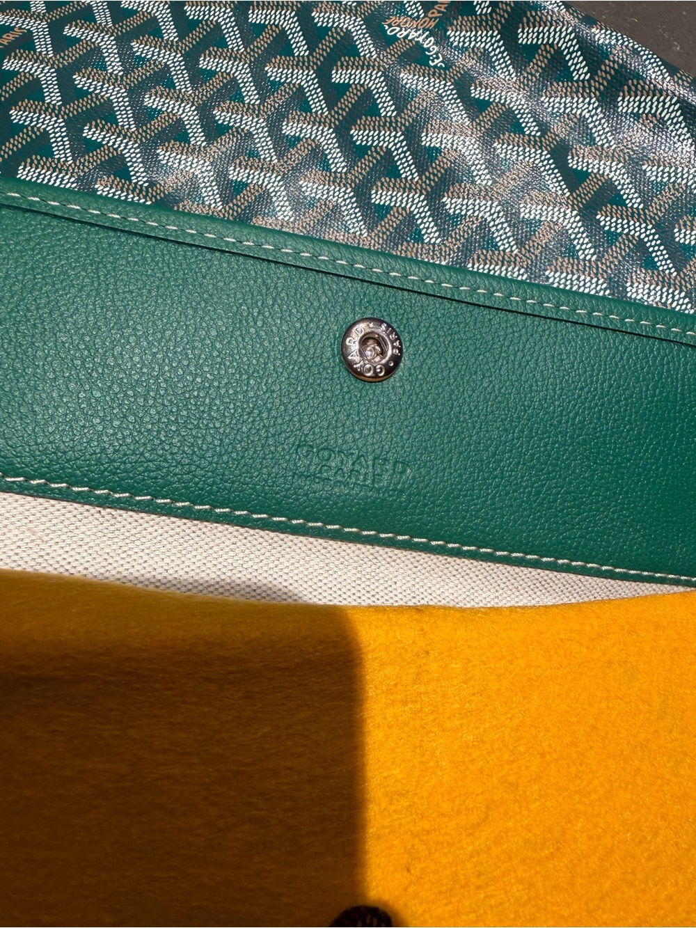 Goyard Saint Louis PM Tote Green Goyardine NEW w/ Receipt - Picture 12 of 16